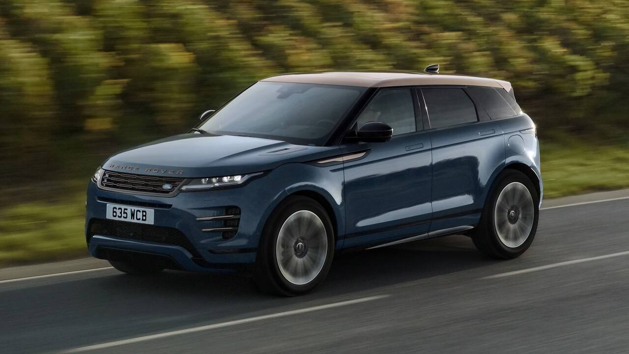 2025 Land Rover Range Rover Evoque driving front view