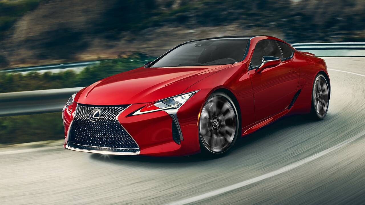 2025 Lexus LC 500 driving front view