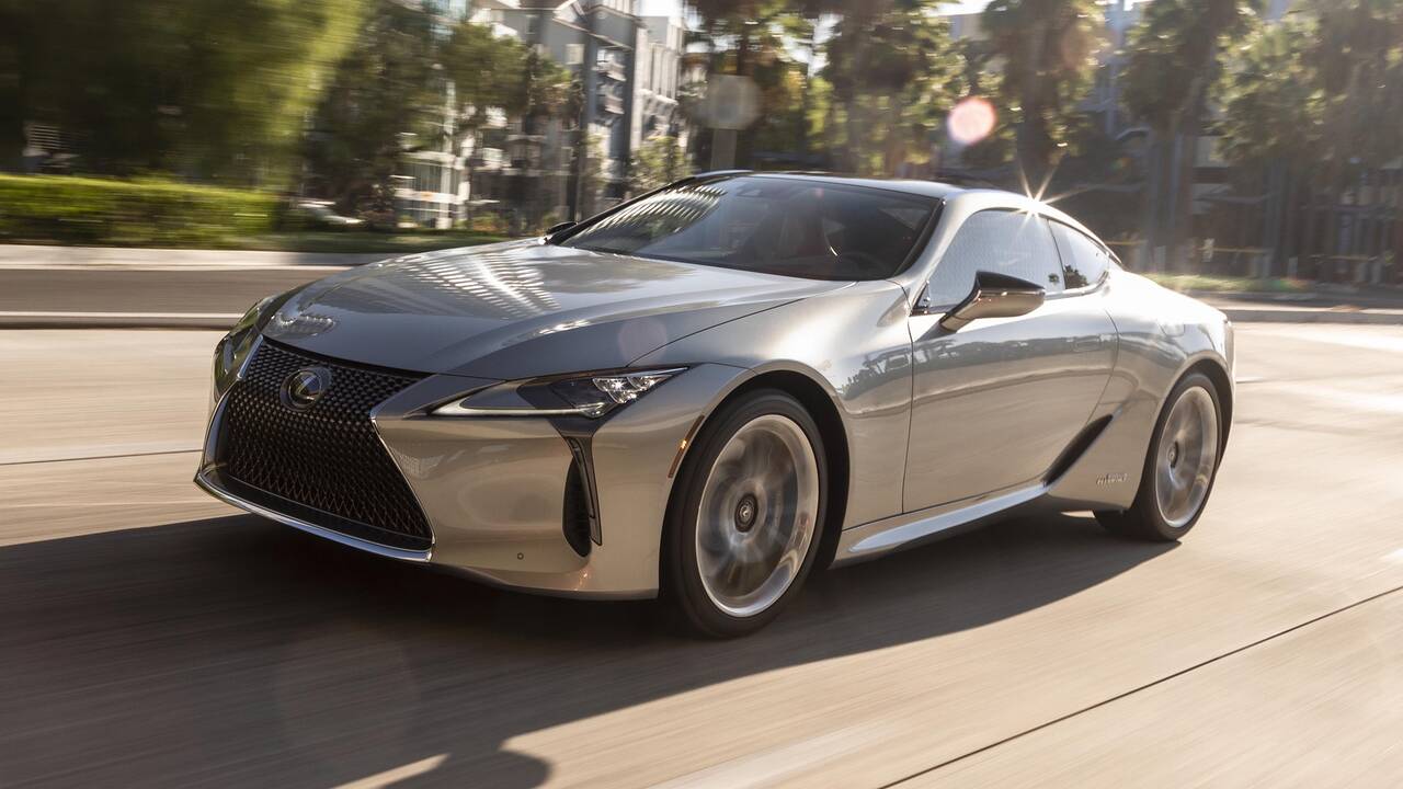 2025 Lexus LC 500h driving front view