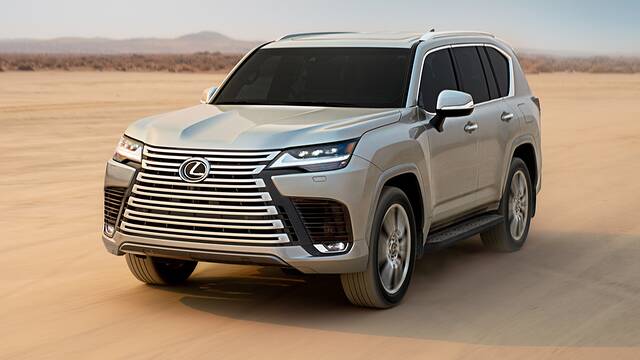 2025 Lexus LX 600 driving front view