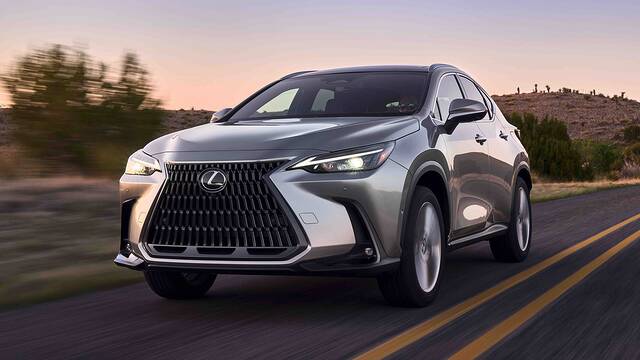 2025 Lexus NX 350h driving front view