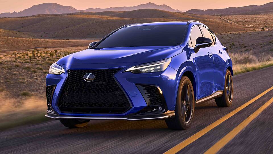 2025 Lexus NX 450h+ driving front view