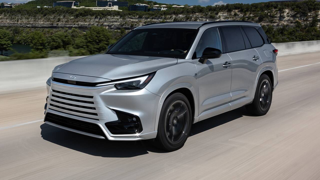 2024 Lexus TX 500h F Sport driving front view