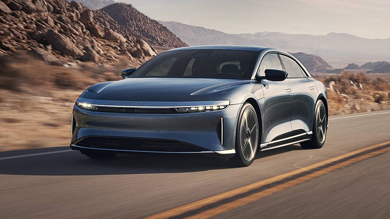 2024 Lucid Air Pure driving front view
