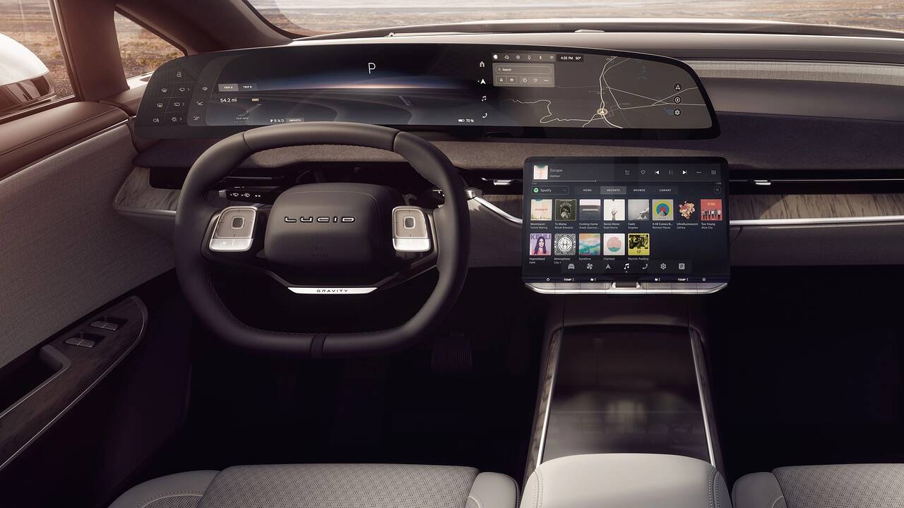 2026 Lucid Gravity front interior - dashboard