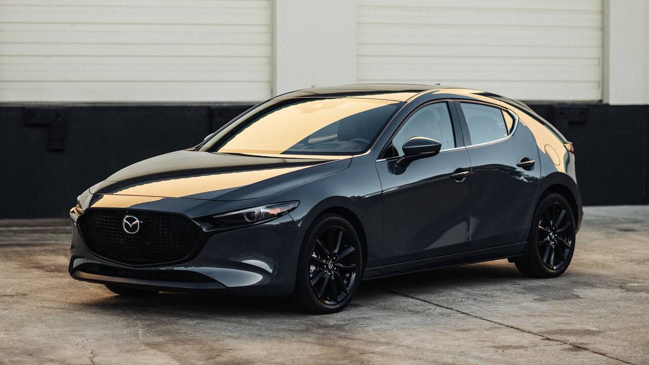 2024 Mazda 3 hatchback parked front view