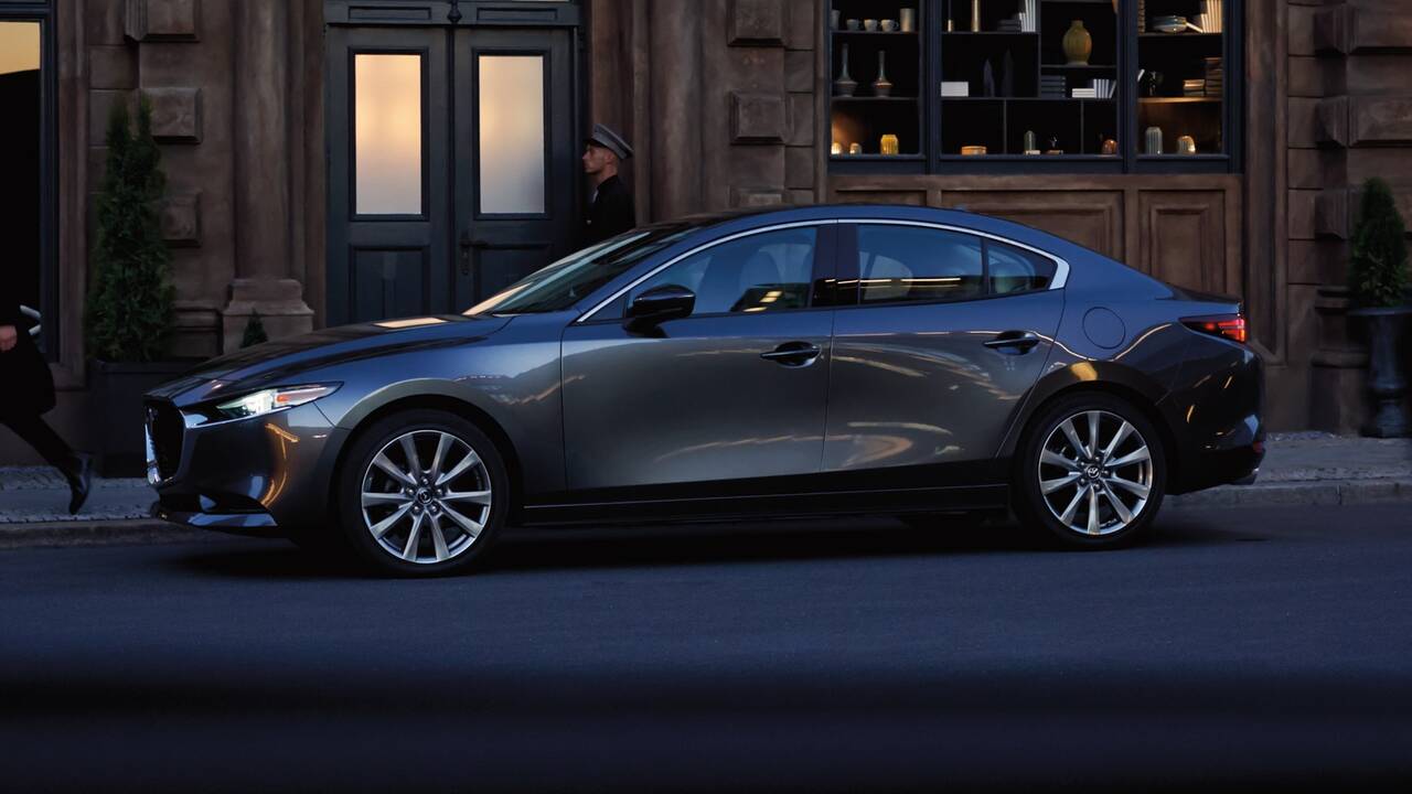 2025 Mazda 3 sedan parked side view