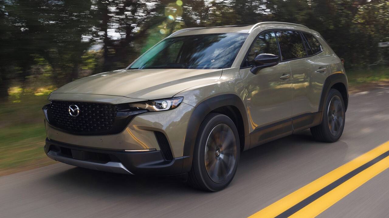 2025 Mazda CX-50 driving front view