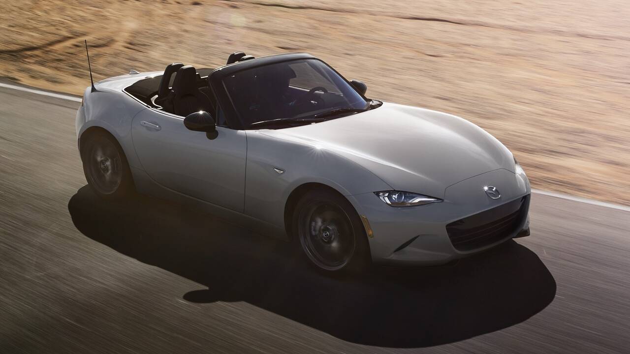 2025 Mazda MX-5 Miata driving top view