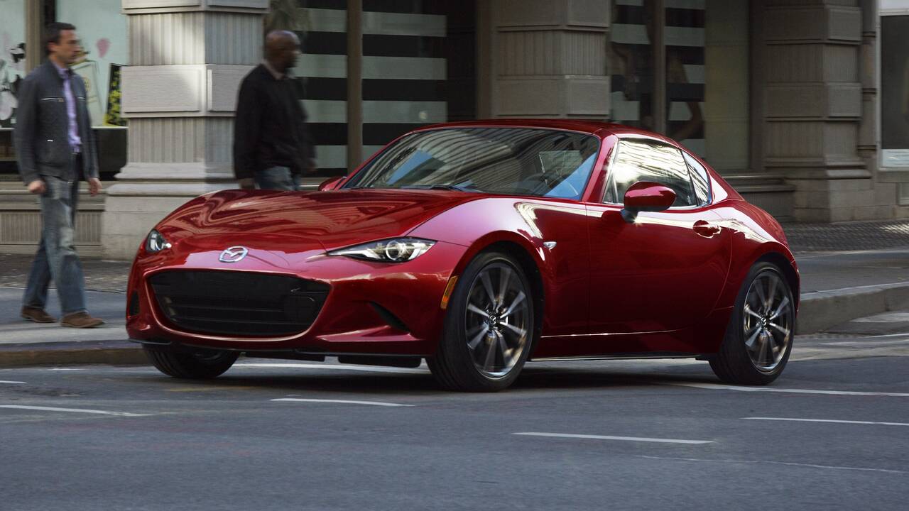 2025 Mazda MX-5 Miata RF driving front view