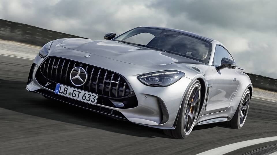 2024 Mercedes-Benz AMG GT driving front view