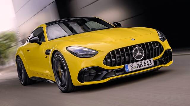 2025 Mercedes-Benz AMG GT 43 driving front view
