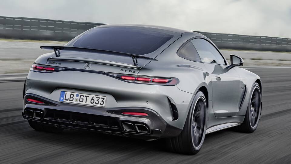 2025 Mercedes-Benz AMG GT 63 driving rear view