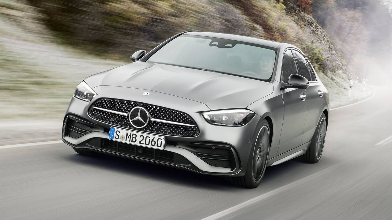 2025 Mercedes-Benz C-Class driving front view