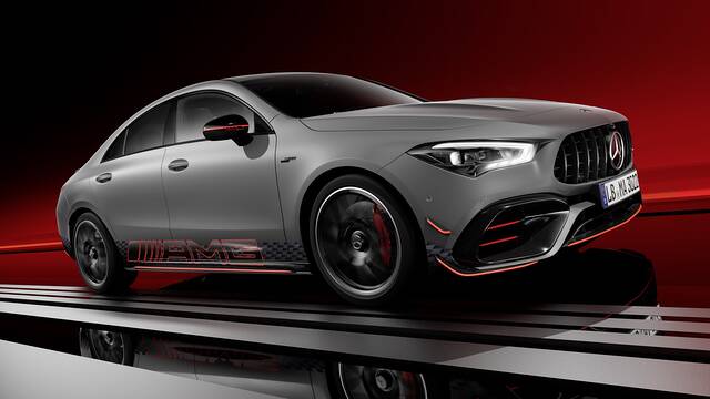 2025 Mercedes-Benz CLA AMG 45 S driving front view