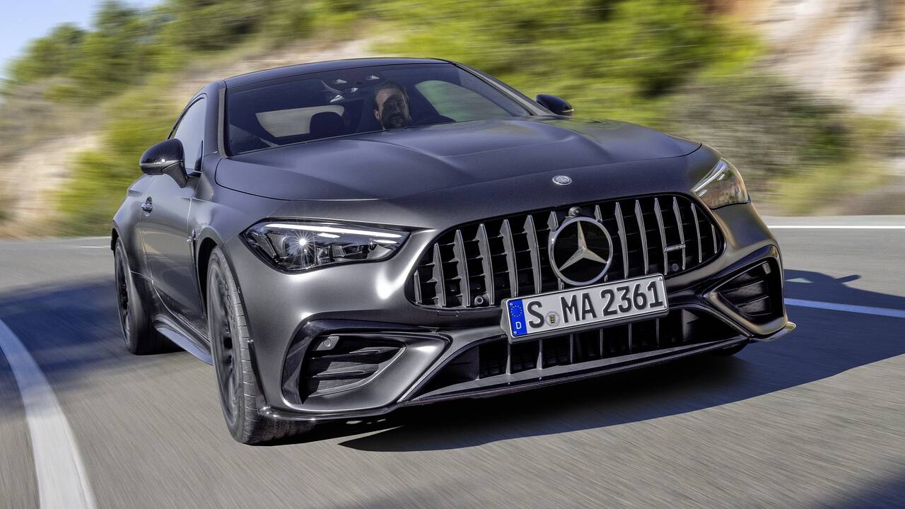 2024 Mercedes-Benz CLE coupe driving front view
