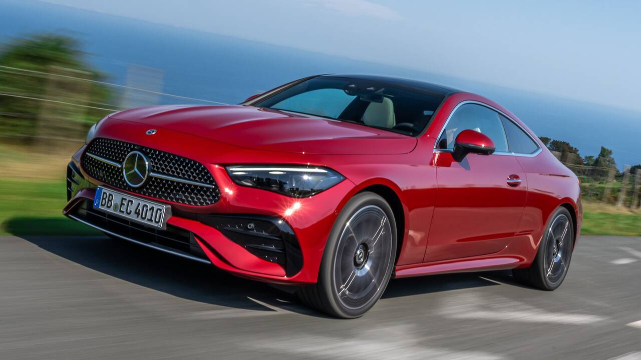 2025 Mercedes-Benz CLE Coupe driving front view