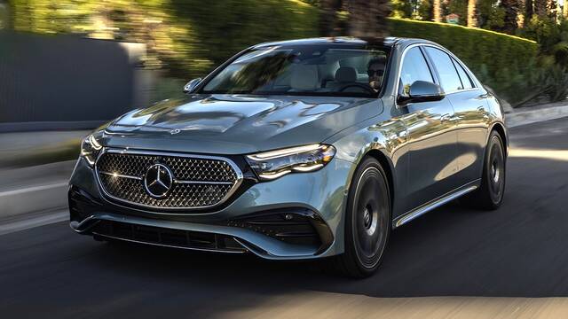 2025 Mercedes-Benz E350 driving front view