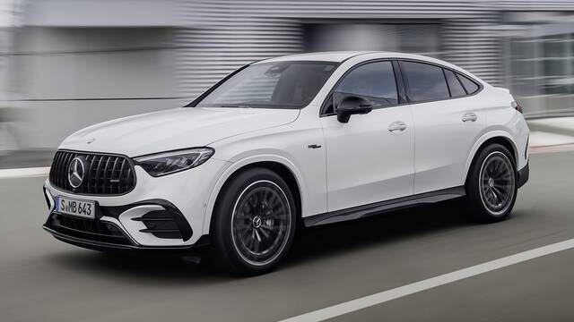 2024 Mercedes-Benz AMG GLC 43 Coupe driving front view