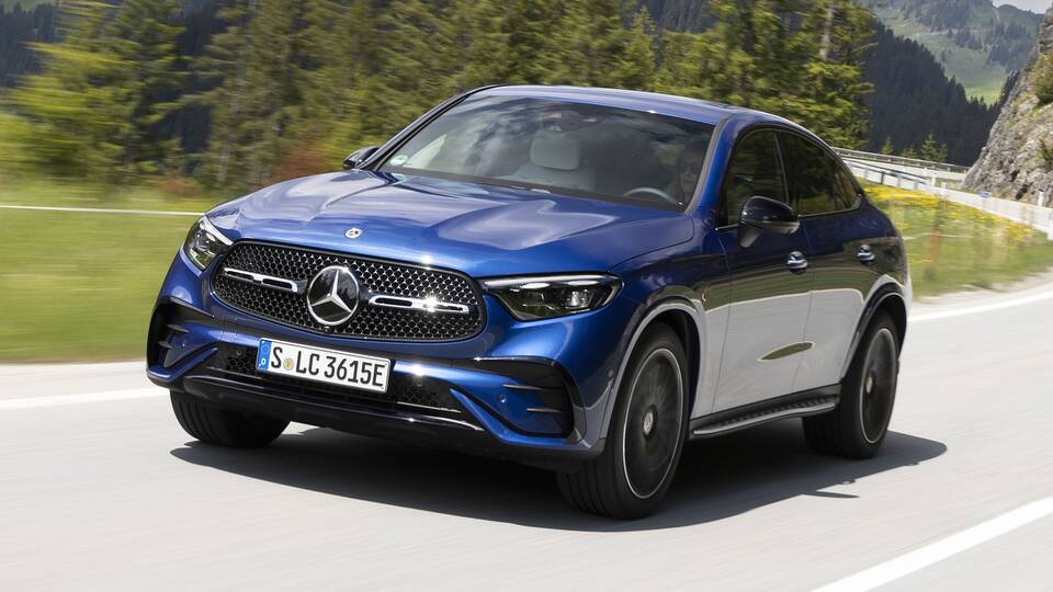 2024 Mercedes-Benz GLC 300 Coupe driving front view