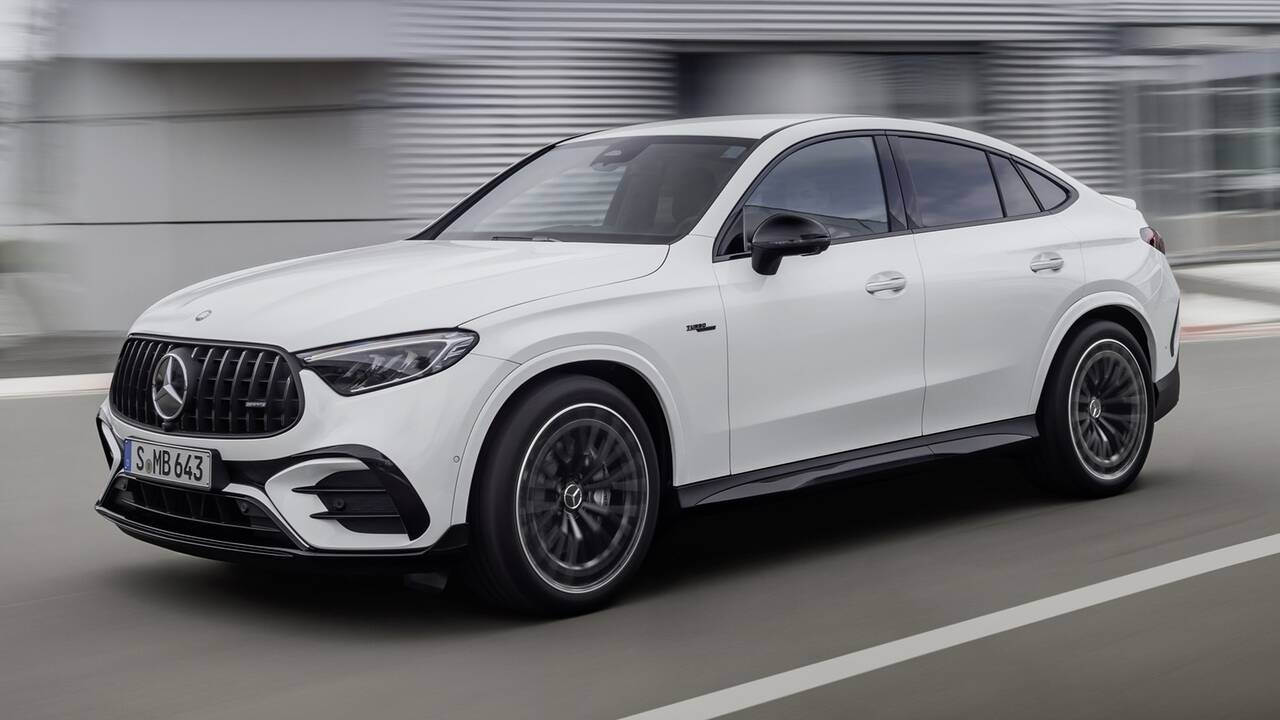 2025 Mercedes-Benz AMG GLC 43 Coupe driving front view