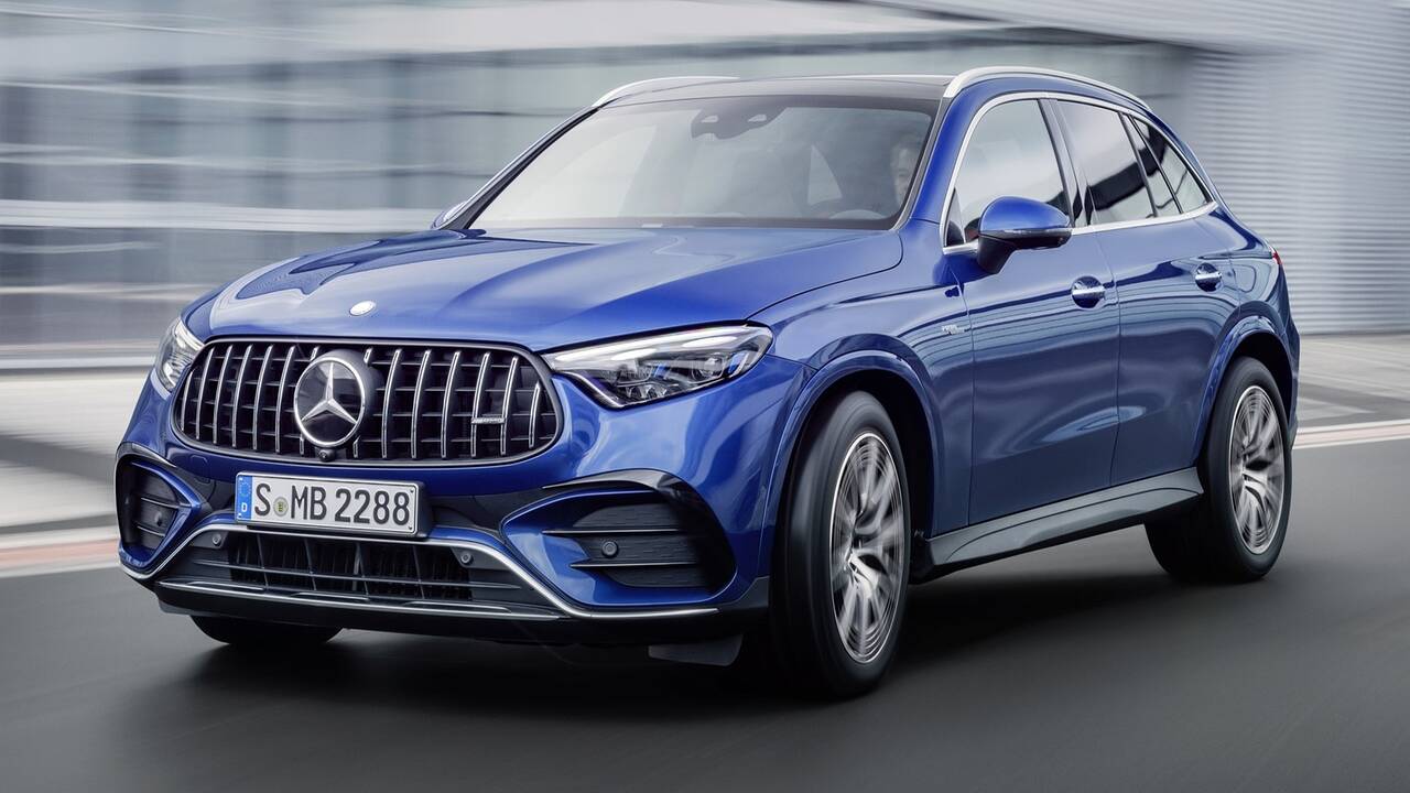 2024 Mercedes-Benz AMG GLC 43 driving front view