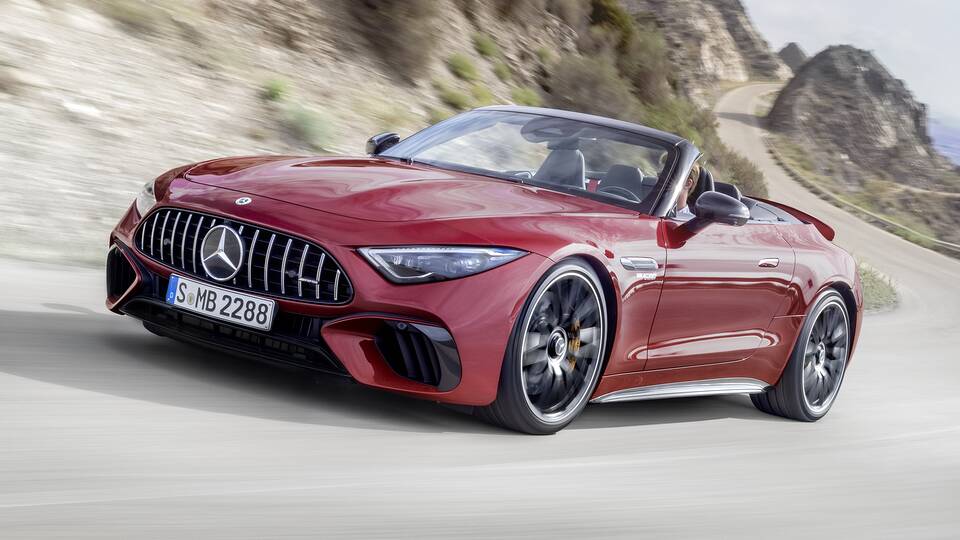 2024 Mercedes-Benz SL-Class driving front view