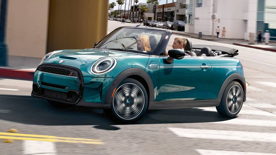 2024 Mini Cooper S Convertible driving front view