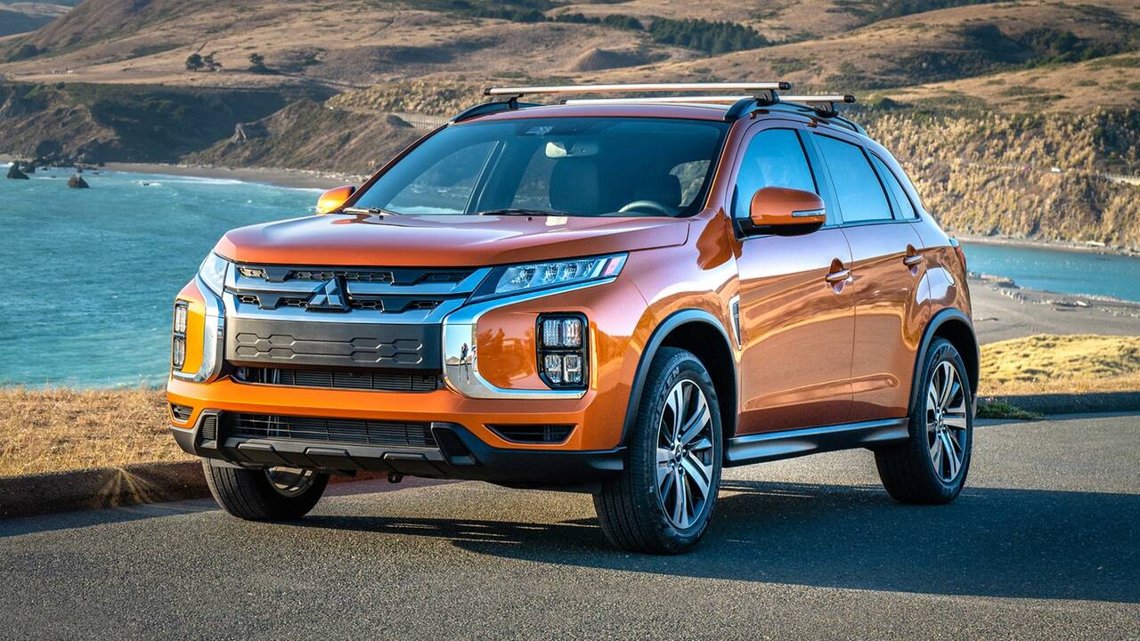 2024 Mitsubishi Outlander Sport parked on the California coast
