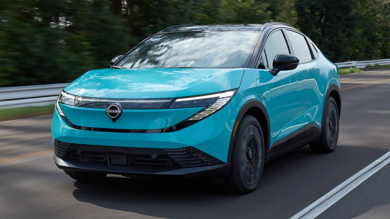 2026 Nissan Leaf driving front view