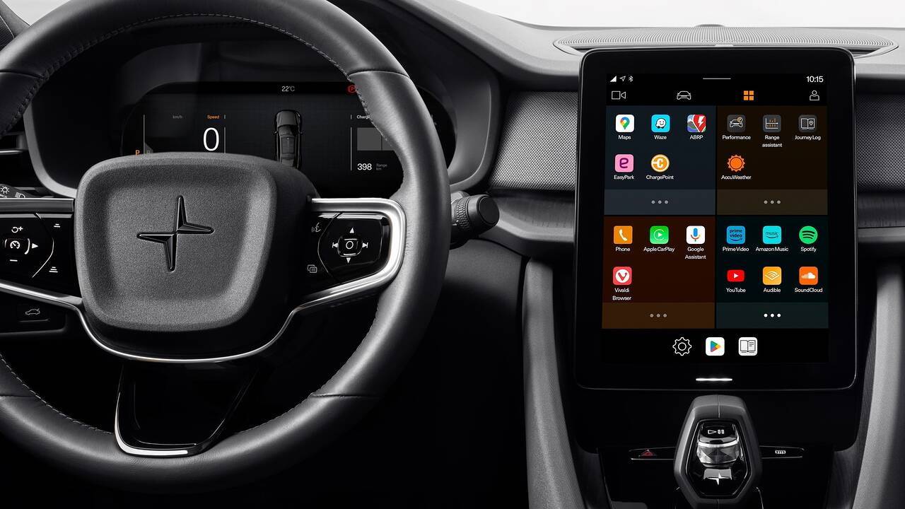 2025 Polestar 2 front interior infotainment interface