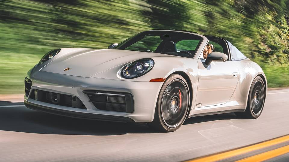 2024 Porsche 911 Targa 4 GTS driving front view
