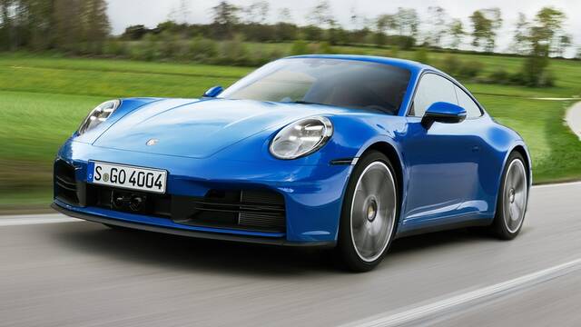 2025 Porsche 911 Carrera Coupe driving front view
