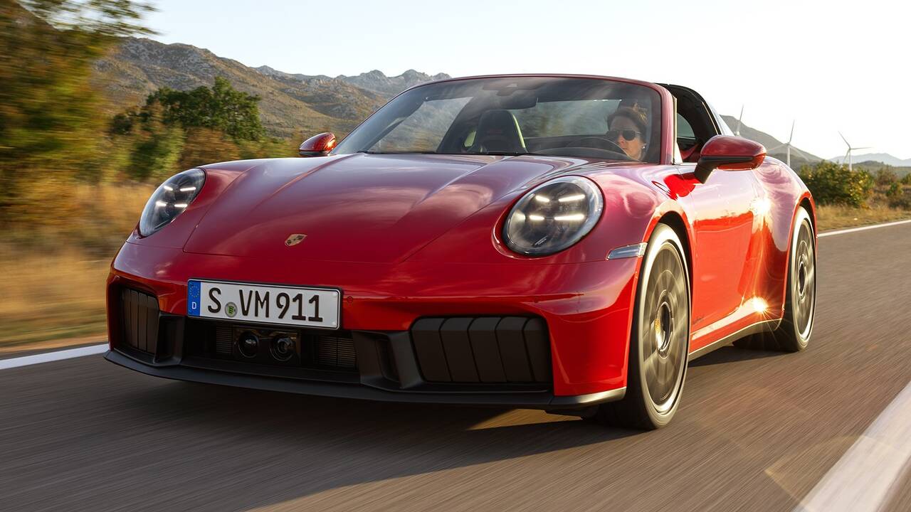 2025 Porsche 911 GTS Targa driving front view