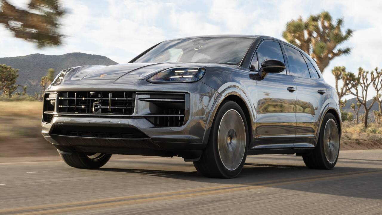 2024 Porsche Cayenne driving front view