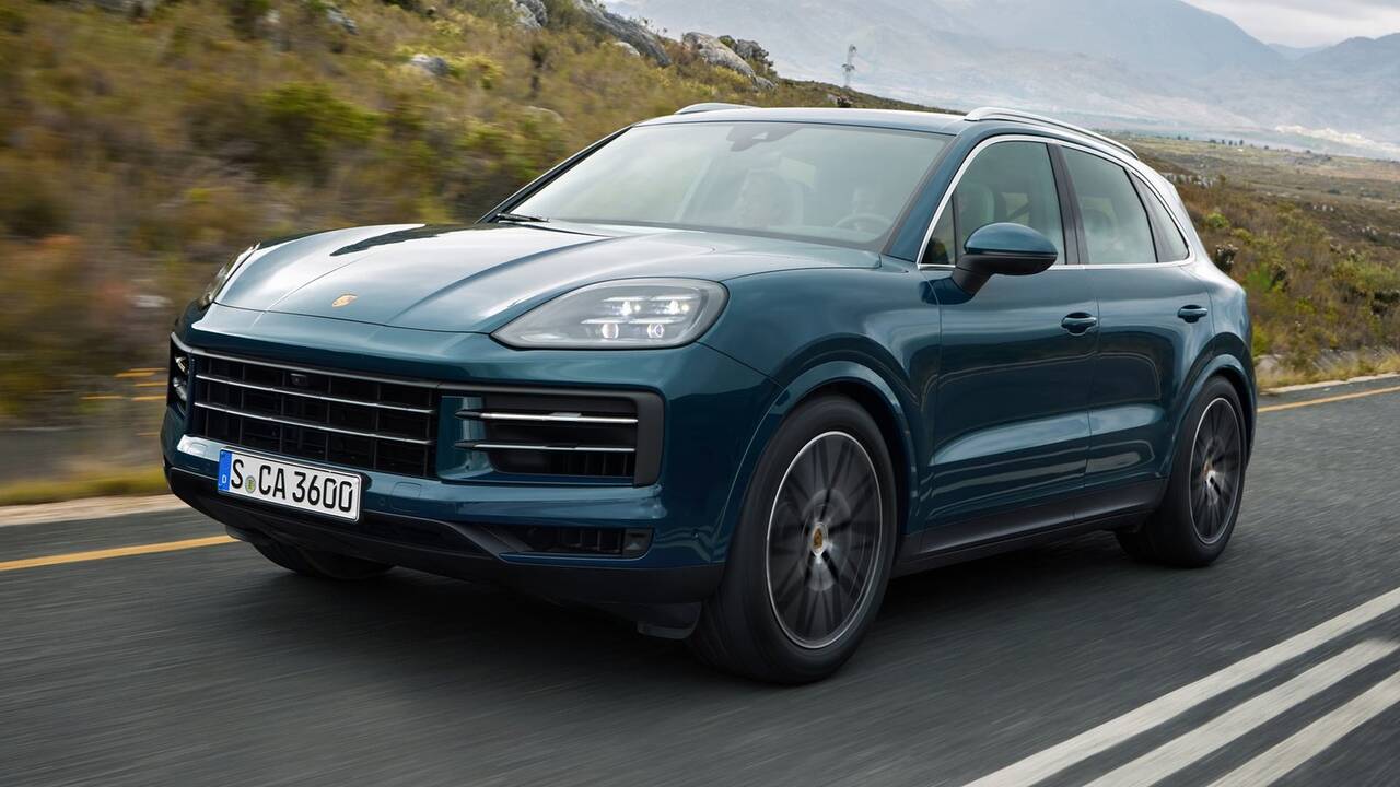 2024 Porsche Cayenne S driving front view
