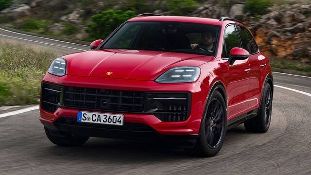 2025 Porsche Cayenne GTS driving front view