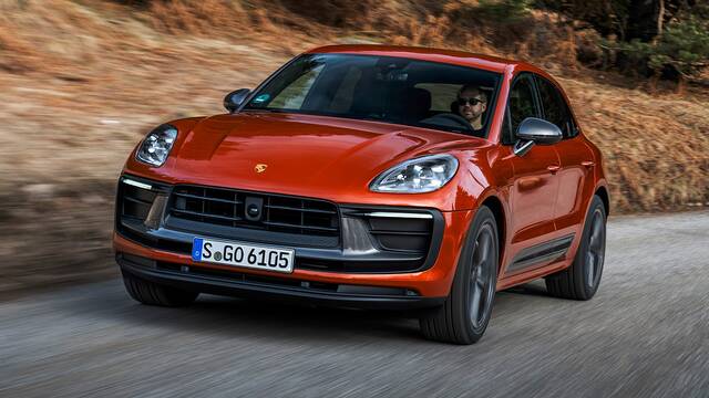 2024 Porsche Macan T driving front view