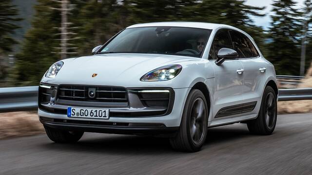 2025 Porsche Macan T driving front view