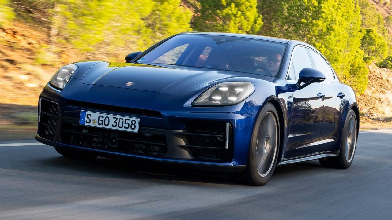 2024 Porsche Panamera driving front view