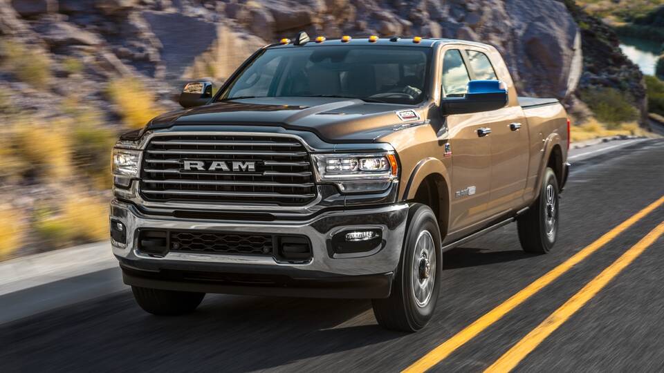 2024 Ram 2500 Heavy Duty Limited Longhorn Mega Cab driving front view