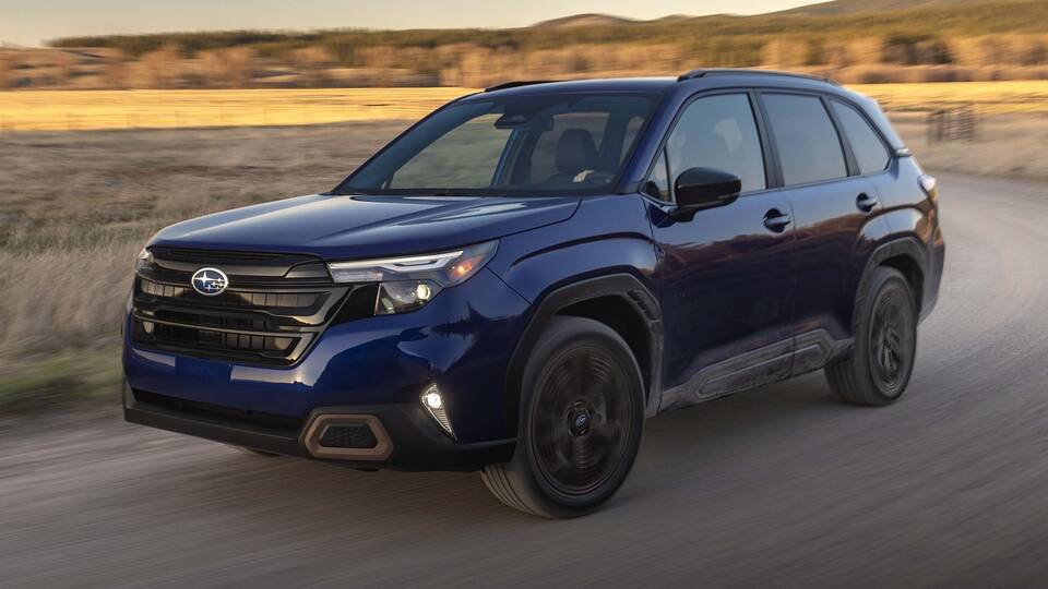 2025 Subaru Forester driving front view
