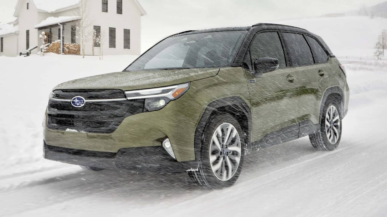 2025 Subaru Forester Hybrid driving front view