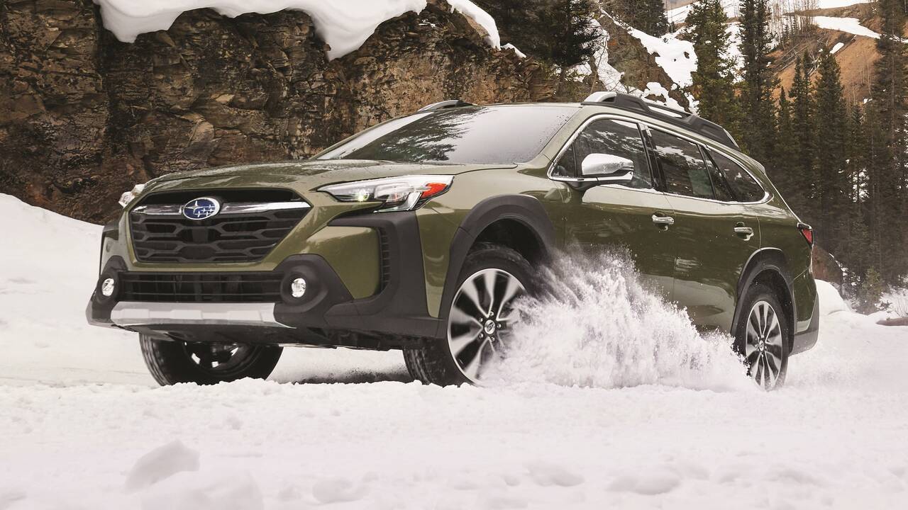 2025 Subaru Outback driving front view