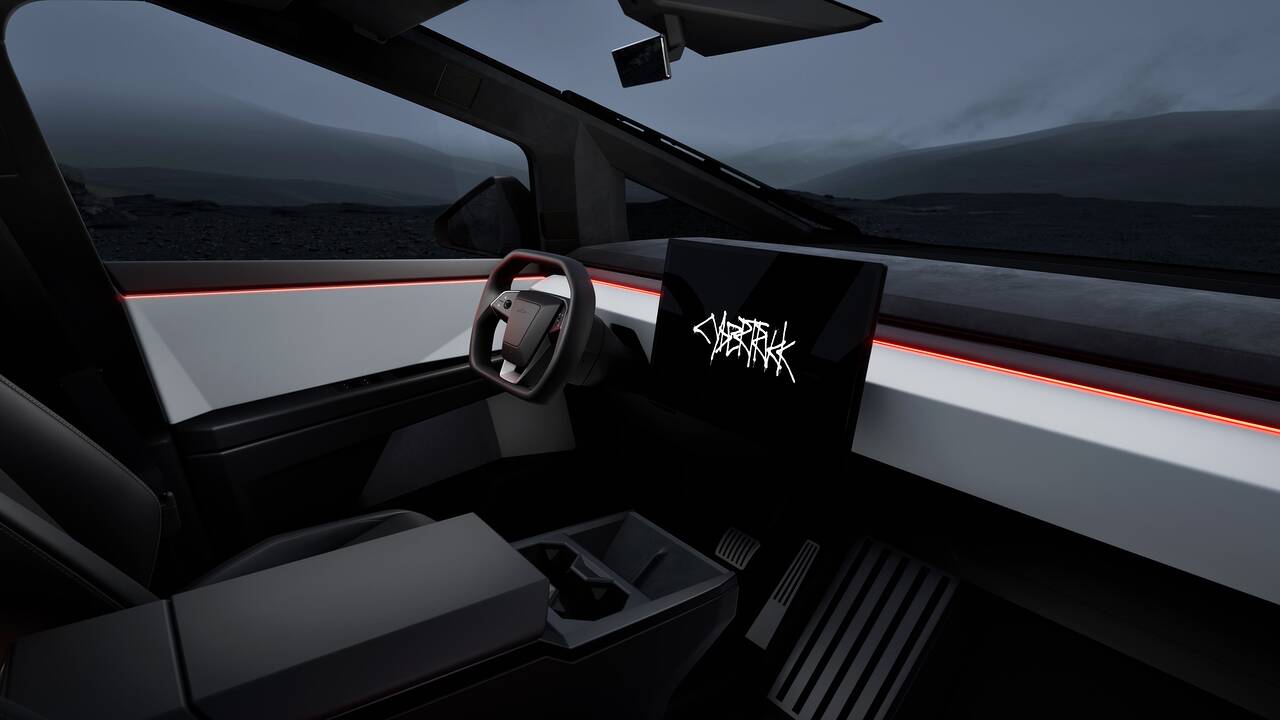 2025 Tesla Cybertruck front interior - dashboard