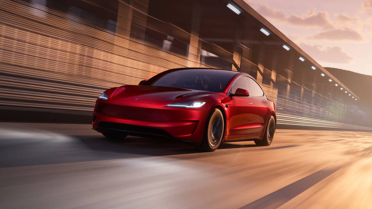 2024 Tesla Model 3 Performance driving front view