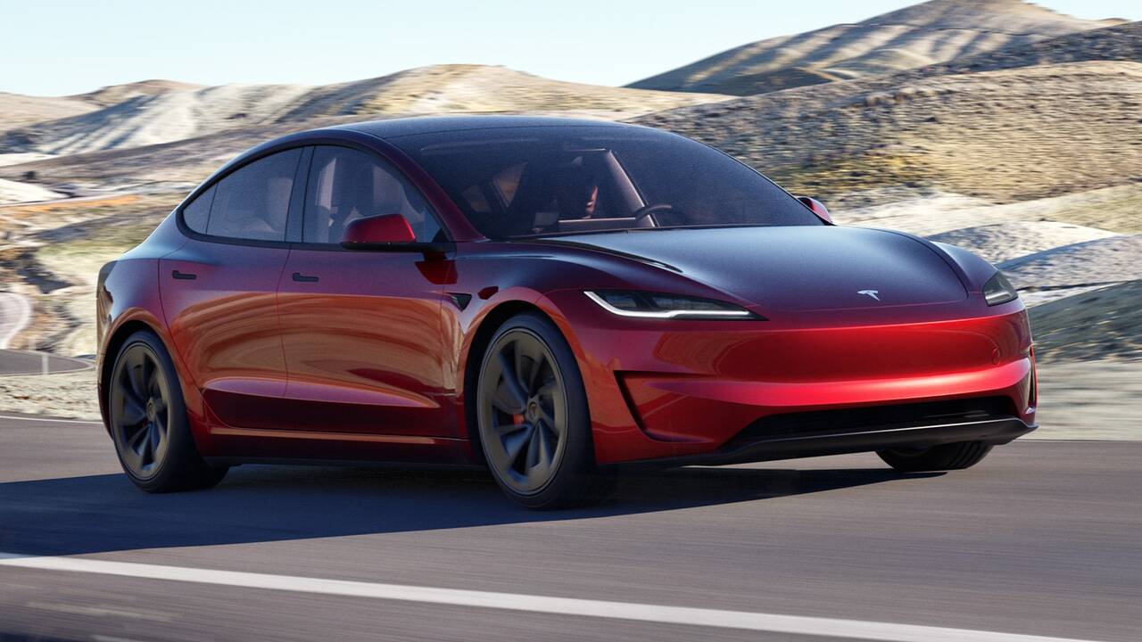 2024 Tesla Model 3 Performance driving front view