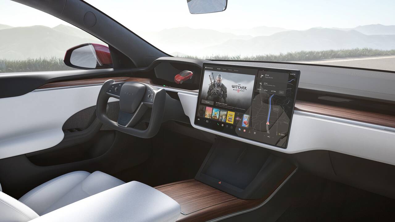 2025 Tesla Model S front interior - dashboard