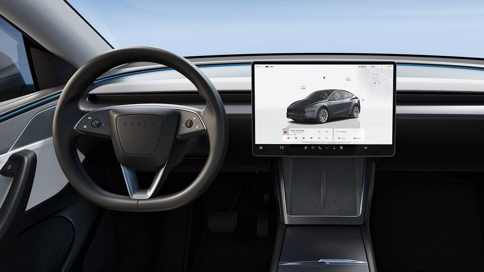 2025 Tesla Model Y front interior - dashboard