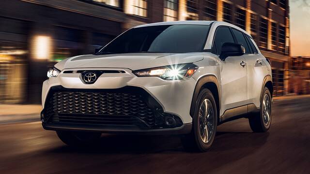 2025 Toyota Corolla Cross Hybrid driving front view